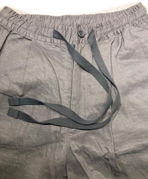 SUS-SOUS（シュス）SUS-SOUS (シュス) Wide Shorts(cotton linen twill hard finish) グレー サイズ:SIZE 7の古着・服飾アイテム