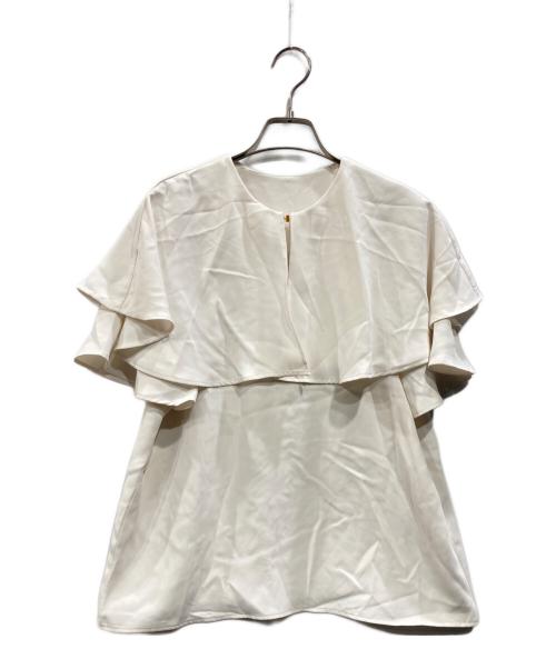 Noble（ノーブル）NOBLE (ノーブル) ケープフリルブラウス ホワイト サイズ:SIZE Freeの古着・服飾アイテム