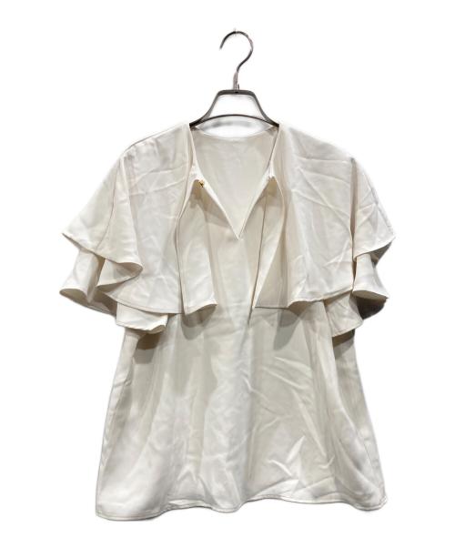 Noble（ノーブル）NOBLE (ノーブル) ケープフリルブラウス ホワイト サイズ:SIZE Freeの古着・服飾アイテム