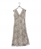 HER LIP TOハーリップトゥ）の古着「Lace trimmed floral dress」｜パープル