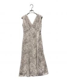 HER LIP TO（ハーリップトゥ）の古着「Lace trimmed floral dress」｜パープル