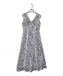 HER LIP TO（ハーリップトゥ）の古着「Lace trimmed floral dress」｜ネイビー