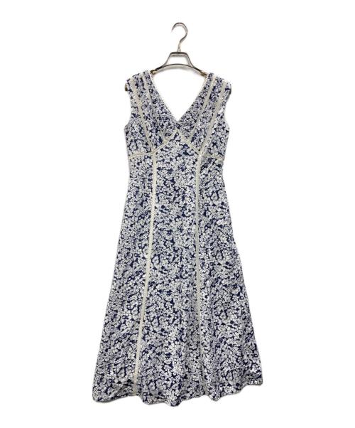 HER LIP TO（ハーリップトゥ）HER LIP TO (ハーリップトゥ) Lace trimmed floral dress ネイビー サイズ:Sの古着・服飾アイテム