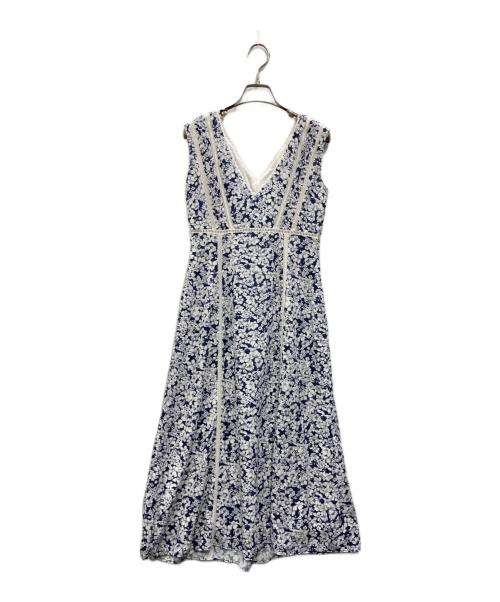 HER LIP TO（ハーリップトゥ）HER LIP TO (ハーリップトゥ) Lace trimmed floral dress ネイビー サイズ:Sの古着・服飾アイテム