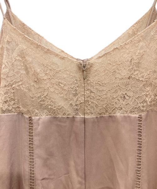 HER LIP TO（ハーリップトゥ）Her lip to (ハーリップトゥ) Trimmed satin cami dress ベージュ サイズ:Sの古着・服飾アイテム