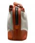 GIANNI CHIARINI (ジャンニ キアリーニ) キャンバス×レザー ハンドバッグ オレンジ×アイボリー：4000円