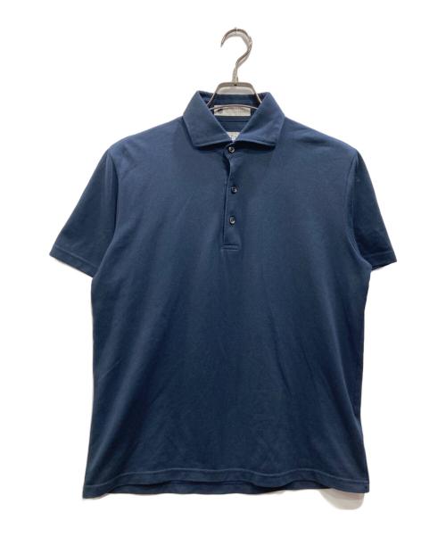 gim（ジム）gim (ジム) American Sea Island Cotton Polo（アメリカン・シーアイランド・コットン・ポロ） ネイビー サイズ:Lの古着・服飾アイテム