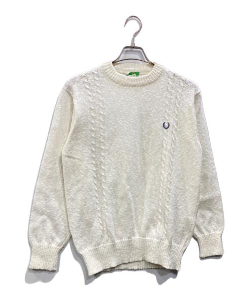 FRED PERRY（フレッドペリー）FRED PERRY (フレッドペリー) ヴィンテージケーブルニット ホワイト サイズ:Lの古着・服飾アイテム