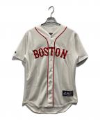 MAJESTIC ATHLETICマジェスティック アスレティック）の古着「BOSTON RED SOX D・ペドロイア ゲームシャツ（ダスティン・ペドロイア）」｜ホワイト×レッド