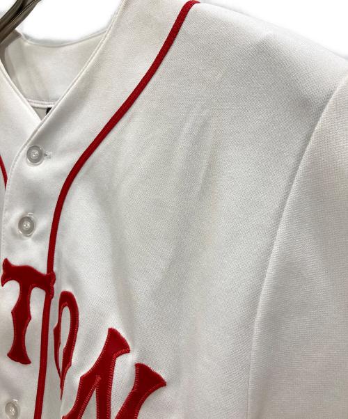 MAJESTIC ATHLETIC（マジェスティック アスレティック）Majestic Athletic (マジェスティック アスレティック) BOSTON RED SOX D・ペドロイア ゲームシャツ（ダスティン・ペドロイア） ホワイト×レッド サイズ:Sの古着・服飾アイテム