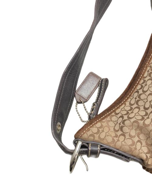 COACH（コーチ）COACH (コーチ) ミニシグネチャー ハンドバッグ ブラウンの古着・服飾アイテム