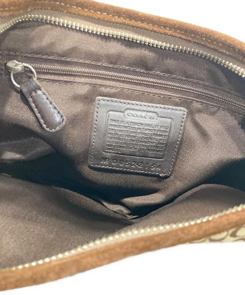 COACH（コーチ）COACH (コーチ) ミニシグネチャー ハンドバッグ ブラウンの古着・服飾アイテム