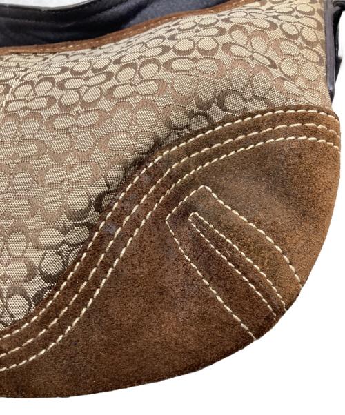 COACH（コーチ）COACH (コーチ) ミニシグネチャー ハンドバッグ ブラウンの古着・服飾アイテム