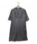 MARGARET HOWELL（マーガレットハウエル）の古着「COTTON SILK POPLINネッカチーフワンピース(コットン シルク ポプリン ネッカチーフ ワンピース)」｜グレー