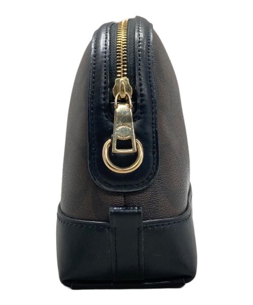 COACH（コーチ）COACH (コーチ) シグネチャー ショルダーバッグ ブラウン×ブラックの古着・服飾アイテム