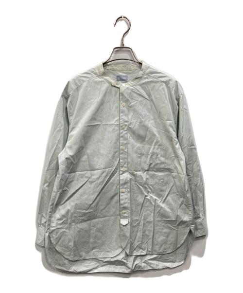 MACKINTOSH PHILOSOPHY GREY LABEL（マッキントッシュ フィロソフィー グレーレーベル）MACKINTOSH PHILOSOPHY GREY LABEL (マッキントッシュ フィロソフィー グレーレーベル) バンドカラーシャツ グリーン サイズ:2の古着・服飾アイテム