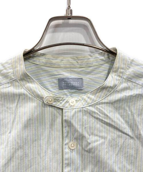MACKINTOSH PHILOSOPHY GREY LABEL（マッキントッシュ フィロソフィー グレーレーベル）MACKINTOSH PHILOSOPHY GREY LABEL (マッキントッシュ フィロソフィー グレーレーベル) バンドカラーシャツ グリーン サイズ:2の古着・服飾アイテム