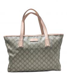 GUCCI（グッチ）の古着「GGスプリーム トートバッグ」｜ベージュ×ピンク