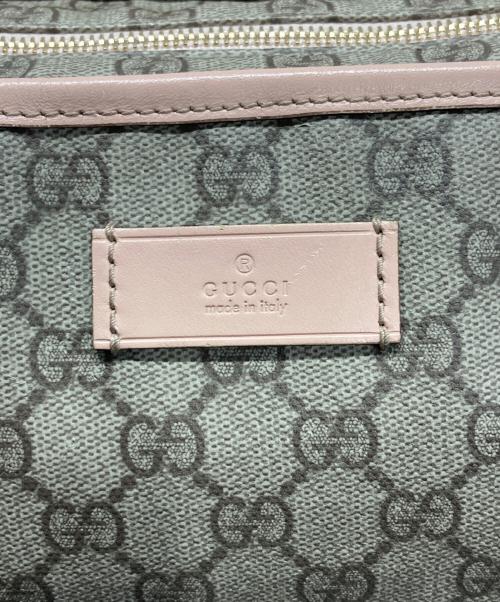 GUCCI（グッチ）GUCCI (グッチ) GGスプリーム トートバッグ ベージュ×ピンクの古着・服飾アイテム