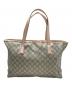 GUCCI (グッチ) GGスプリーム トートバッグ ベージュ×ピンク：15000円