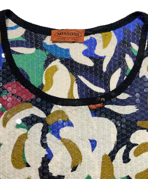 missoni（ミッソーニ）MISSONI (ミッソーニ) スパンコールトップス マルチカラー サイズ:表記なしの古着・服飾アイテム