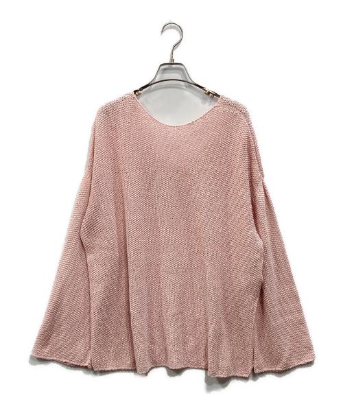 Spick and Span（スピック＆スパン）Spick and Span (スピック＆スパン) カノコ編みペーパーヤーン2WAYルーズニット ピンク サイズ:Fの古着・服飾アイテム