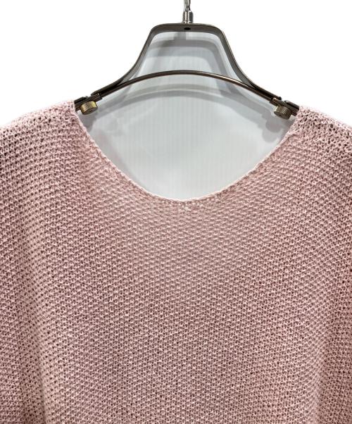Spick and Span（スピック＆スパン）Spick and Span (スピック＆スパン) カノコ編みペーパーヤーン2WAYルーズニット ピンク サイズ:Fの古着・服飾アイテム