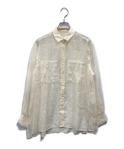 BALLSEY（ボールジィ）BALLSEY (ボールジィ) ブライトローン ダブルポケットシャツブラウス アイボリー サイズ:36の古着・服飾アイテム