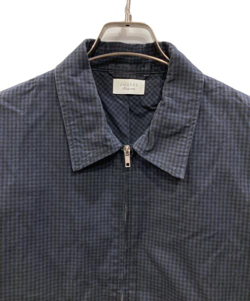 UNUSED（アンユーズド）UNUSED (アンユーズド) ギンガムチェックブルゾン ネイビー サイズ:2の古着・服飾アイテム