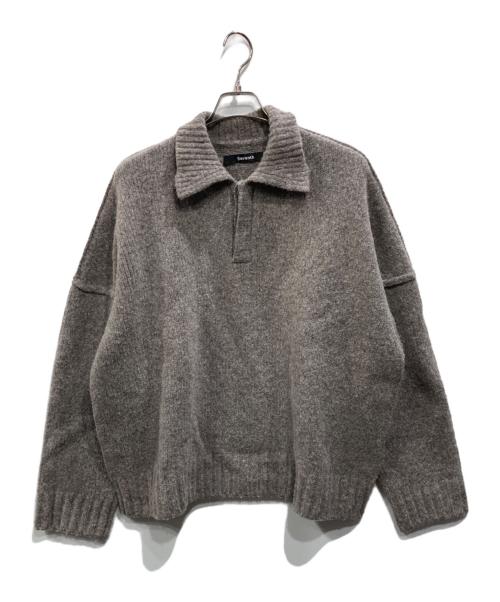SEVENTH（セブンス）SEVENTH (セブンス) Wool Knit Polo グレー サイズ:Lの古着・服飾アイテム