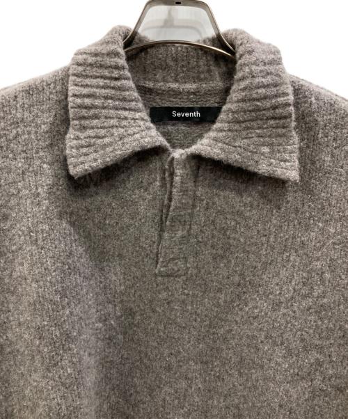 SEVENTH（セブンス）SEVENTH (セブンス) Wool Knit Polo グレー サイズ:Lの古着・服飾アイテム