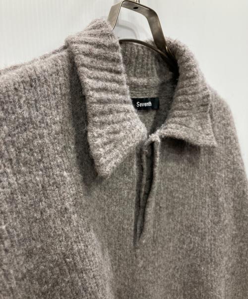 SEVENTH（セブンス）SEVENTH (セブンス) Wool Knit Polo グレー サイズ:Lの古着・服飾アイテム