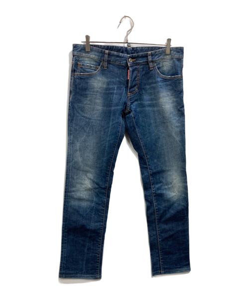 DSQUARED2（ディースクエアード）DSQUARED2 (ディースクエアード) スキニーデニムパンツ ネイビー サイズ:48の古着・服飾アイテム