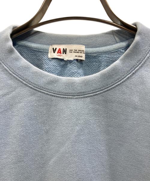 VAN JAC（ヴァン・ヂャケット）VAN JAC (ヴァン・ヂャケット) アーチロゴスウェット スカイブルー サイズ:Mの古着・服飾アイテム