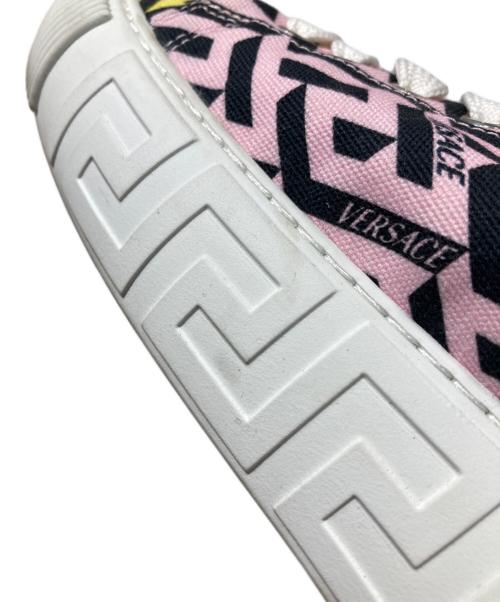 VERSACE（ヴェルサーチ）VERSACE (ヴェルサーチ) Grecaシグネチャーキャンバスローカットスニーカー マルチカラー サイズ:38の古着・服飾アイテム