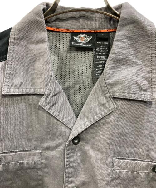 HARLEY-DAVIDSON（ハーレーダビッドソン）HARLEY-DAVIDSON (ハーレーダビッドソン) オープンカラーシャツ グレー サイズ:Lの古着・服飾アイテム