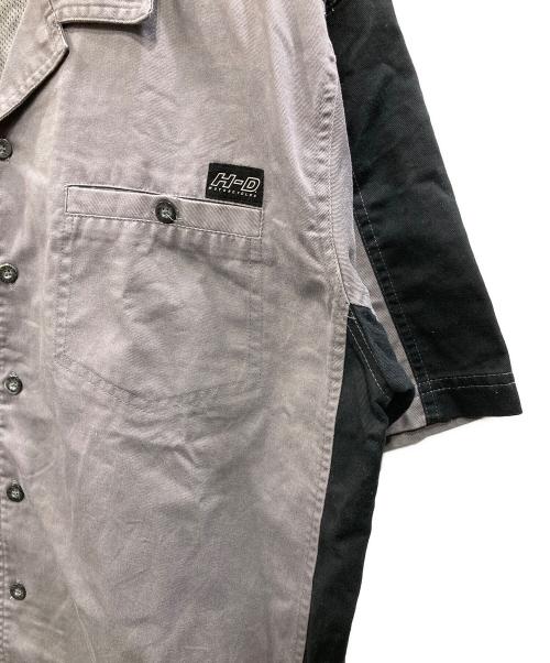 HARLEY-DAVIDSON（ハーレーダビッドソン）HARLEY-DAVIDSON (ハーレーダビッドソン) オープンカラーシャツ グレー サイズ:Lの古着・服飾アイテム