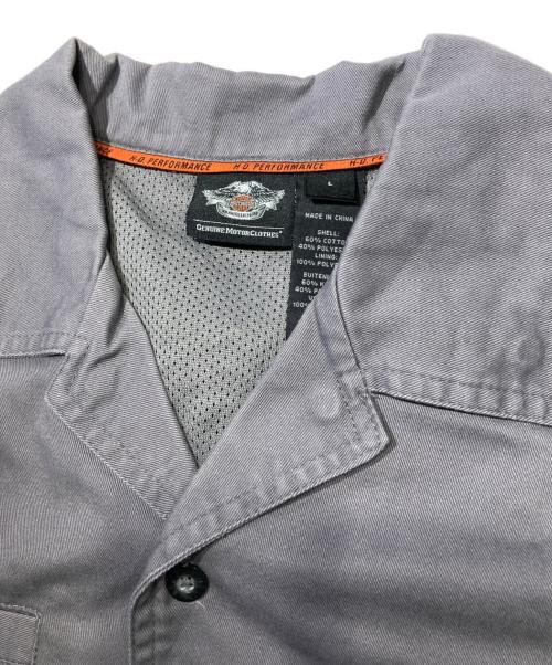 HARLEY-DAVIDSON（ハーレーダビッドソン）HARLEY-DAVIDSON (ハーレーダビッドソン) オープンカラーシャツ グレー サイズ:Lの古着・服飾アイテム