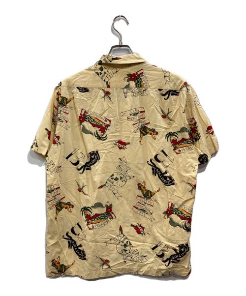Schott（ショット）Schott (ショット) HAWAIIAN SHIRT TATTOO(ハワイアン・シャツ・タトゥー) イエロー サイズ:XLの古着・服飾アイテム
