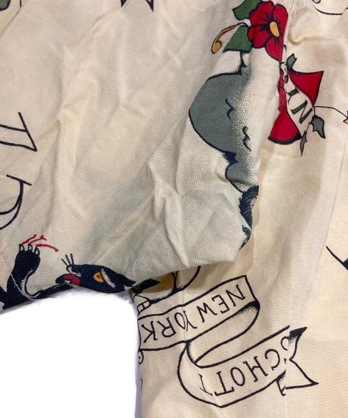 Schott（ショット）Schott (ショット) HAWAIIAN SHIRT TATTOO(ハワイアン・シャツ・タトゥー) イエロー サイズ:XLの古着・服飾アイテム
