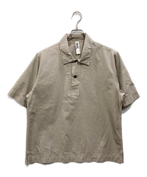 MHL（マーガレットハウエル）MHL (マーガレットハウエル) COMPACT COTTON POPLIN ポロシャツ ベージュ サイズ:Mの古着・服飾アイテム