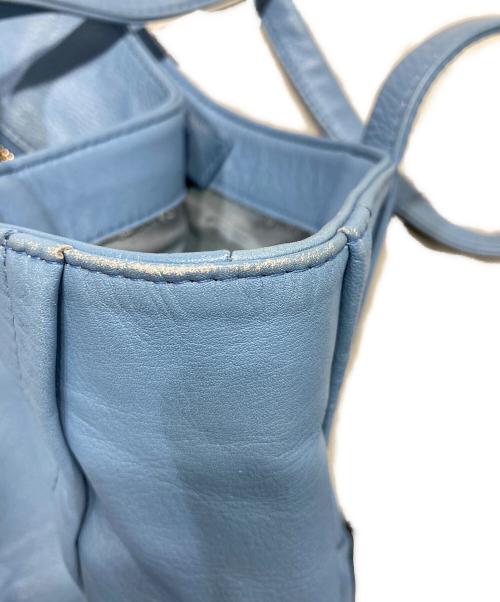 LANVIN en Bleu（ランバンオンブルー）LANVIN en Bleu (ランバンオンブルー) レザートートバッグ スカイブルーの古着・服飾アイテム