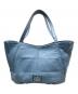 LANVIN en Bleu（ランバンオンブルー）の古着「レザートートバッグ」｜スカイブルー