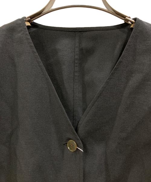 BEAUTY&YOUTH UNITED ARROWS（ビューティーアンドユースユナイテッドアローズ）BEAUTY&YOUTH UNITED ARROWS (ビューティーアンドユースユナイテッドアローズ) カーブスリーブ Vネック ブラウス ブラック サイズ:F 未使用品の古着・服飾アイテム