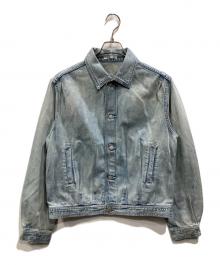 AURALEE（オーラリー）の古着「FADED SELVEDGE LIGHT DENIM BLOUSON」｜スカイブルー