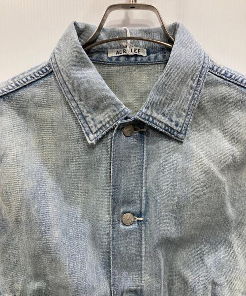 AURALEE（オーラリー）AURALEE (オーラリー) FADED SELVEDGE LIGHT DENIM BLOUSON スカイブルー サイズ:3 未使用品の古着・服飾アイテム