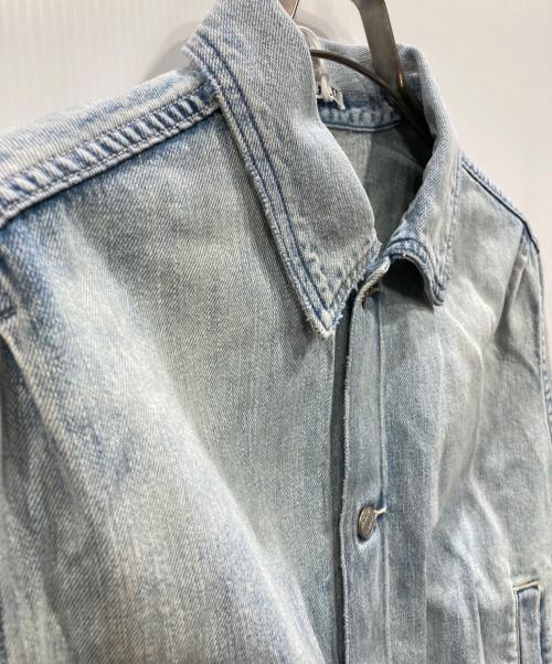 AURALEE（オーラリー）AURALEE (オーラリー) FADED SELVEDGE LIGHT DENIM BLOUSON スカイブルー サイズ:3 未使用品の古着・服飾アイテム