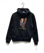 POLO RALPH LAURENポロ・ラルフローレン）の古着「THE YEAR OF THE HORSE BEAR FLEECE HOODIE」｜ブラック