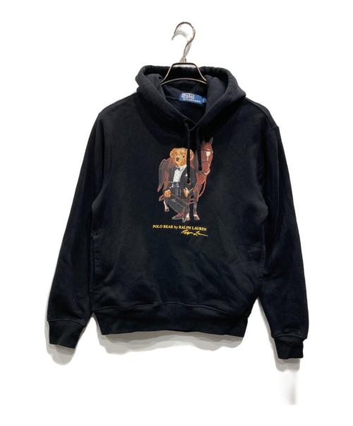 POLO RALPH LAUREN（ポロ・ラルフローレン）POLO RALPH LAUREN (ポロ・ラルフローレン) THE YEAR OF THE HORSE BEAR FLEECE HOODIE ブラック サイズ:Sの古着・服飾アイテム
