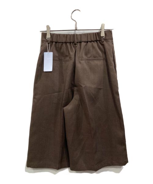 NOLLEY'S sophi（ノーリーズソフィー）NOLLEY'S sophi (ノーリーズソフィー) ウォッシャブルリネンライクシアーボイルハーフパンツ ブラウン サイズ:38 未使用品の古着・服飾アイテム